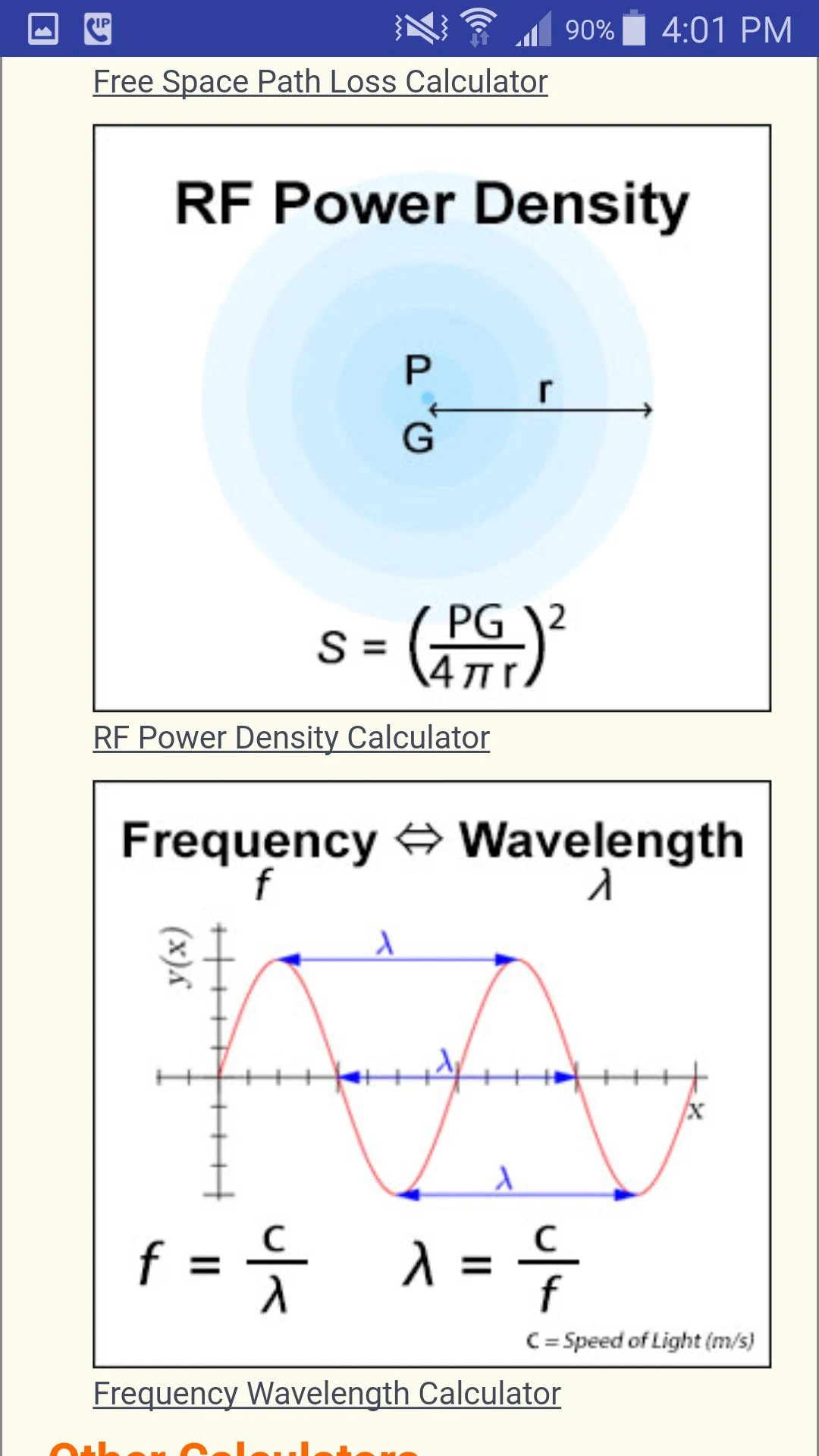 Electric Circuit Calculators screenshot