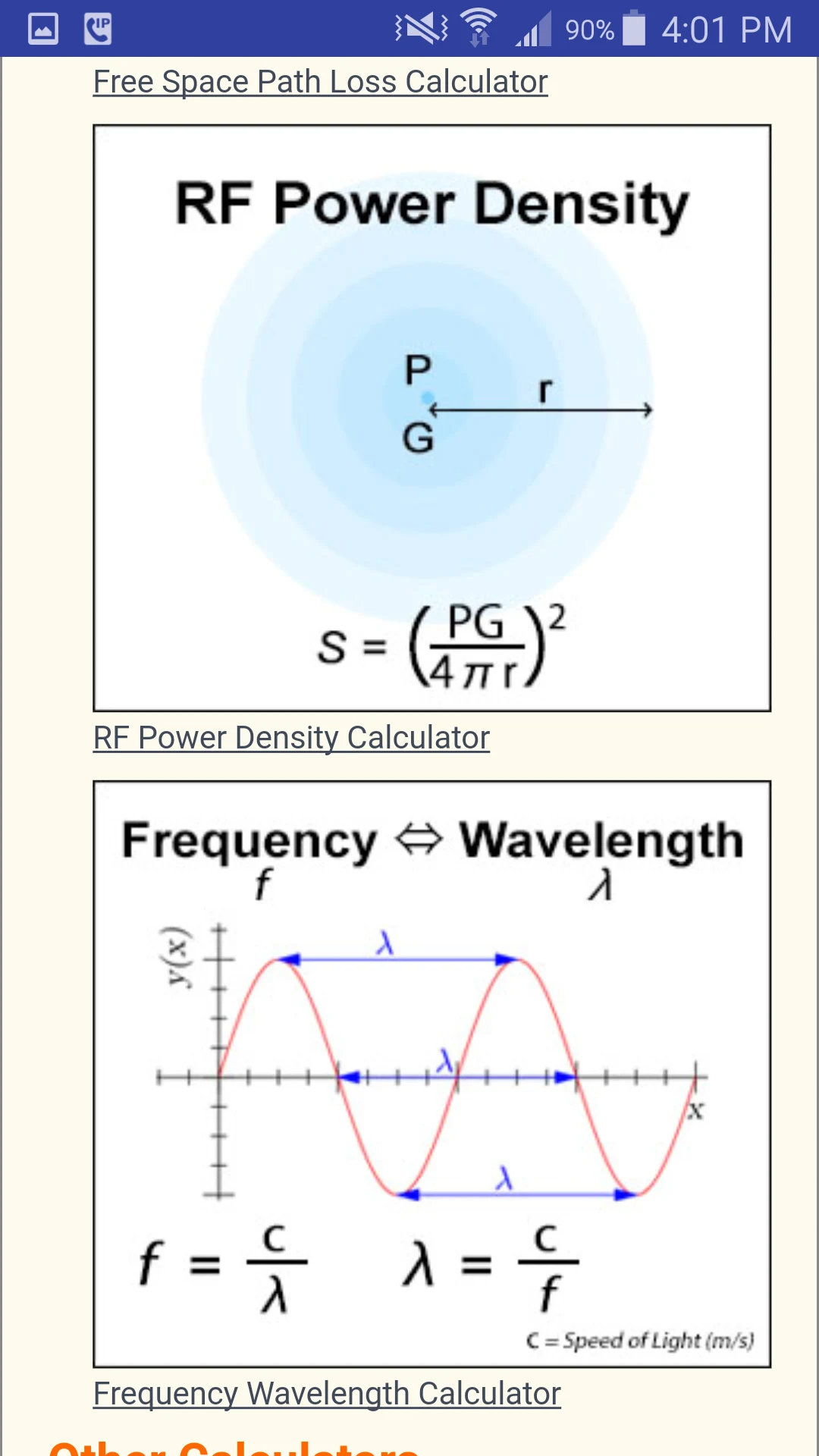 Electric Circuit Calculators screenshot
